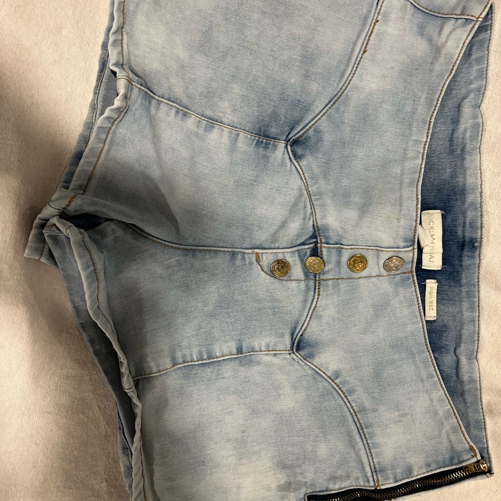 Nicki Minaj Light Blue Denim Shorts